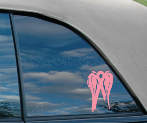 Breast Cancer Awareness Angel Wings Ribbon