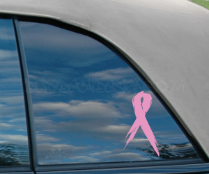 Breast Cancer Awareness Brush Stroke Ribbon