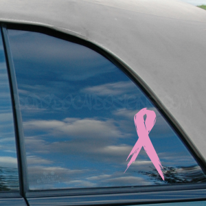 Breast Cancer Awareness Brush Stroke Ribbon