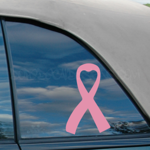 Breast Cancer Awareness Ribbon with Heart Top